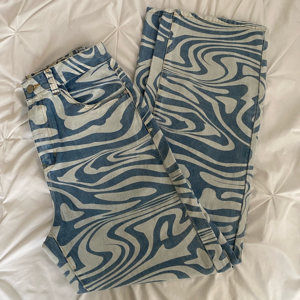 Trendy Printed Jeans
